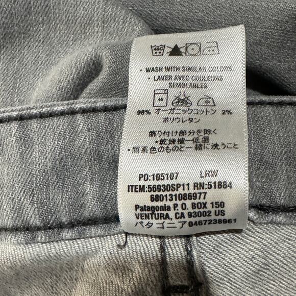 Patagonia SZ 27 Jeans Straight Leg Low-Rise Pockets Zip-Fly Gray Wash Womens - Picture 9 of 10